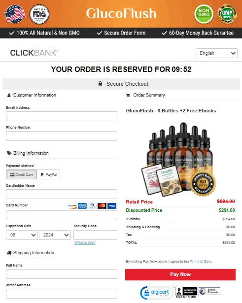 GlucoFlush™ Secure Checkout